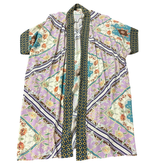 ODDI LILAC FLORAL COLORFUL KIMONO 279 1XL