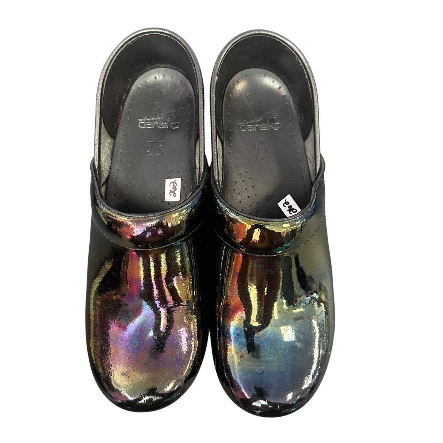 DANSKO PETROL PATENT IRIDESCENT CLOGS 262 SZ 8/8.5