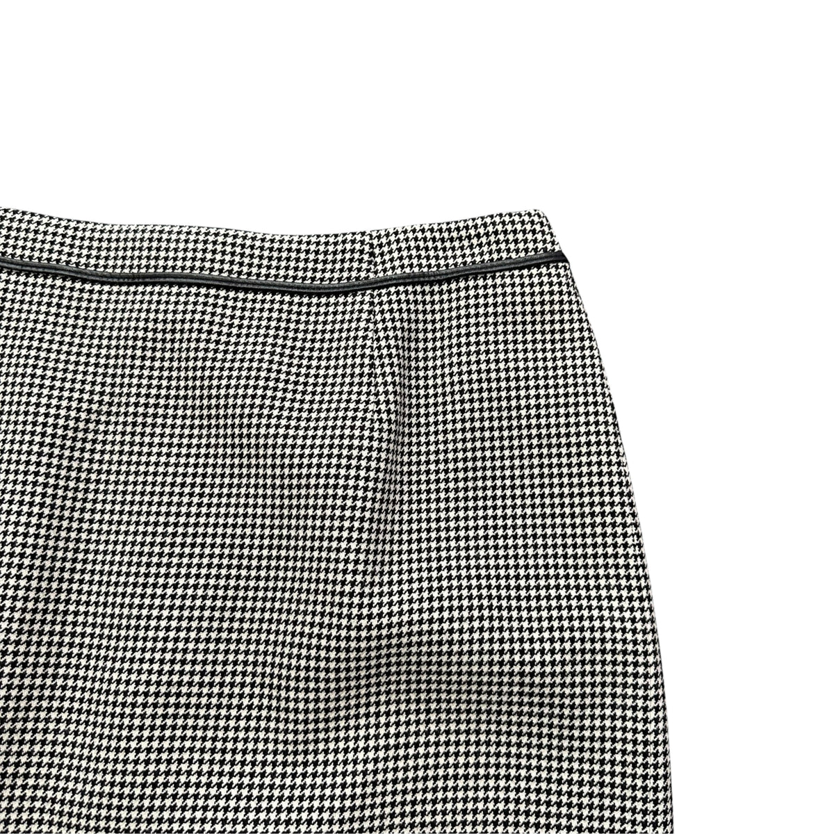 CARLISLE BLACK WHITE HOUNDSTOOTH VINTAGE SKIRT 100% WOOL 100 SZ 8