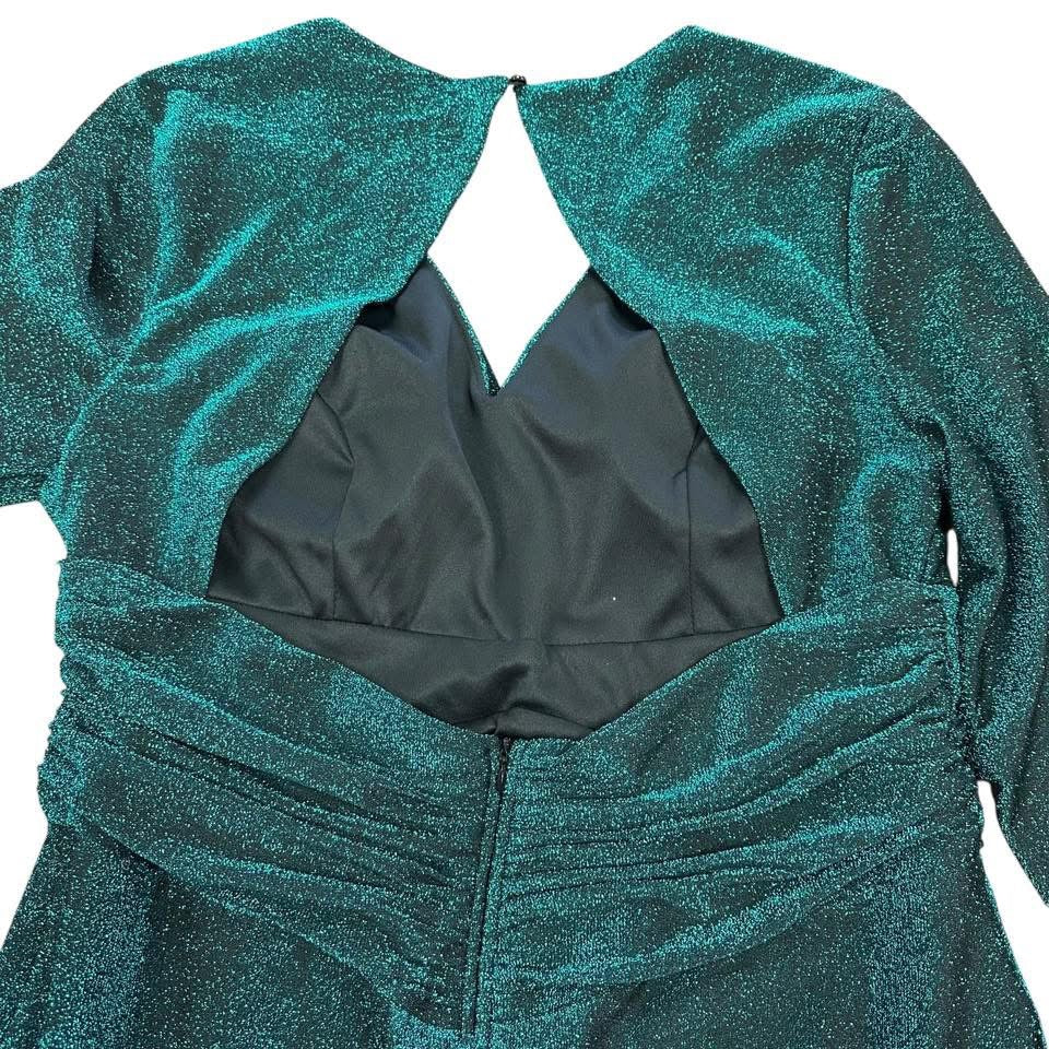 MISS ORD FORMAL JADE GREEN SHIMMER DRESS 62 NWT 3X
