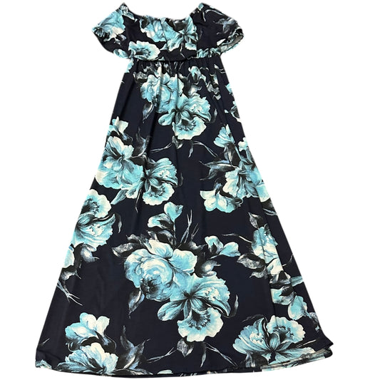 BELLAMIE NAVY FLORAL MAXI DRESS 279 MEDIUM