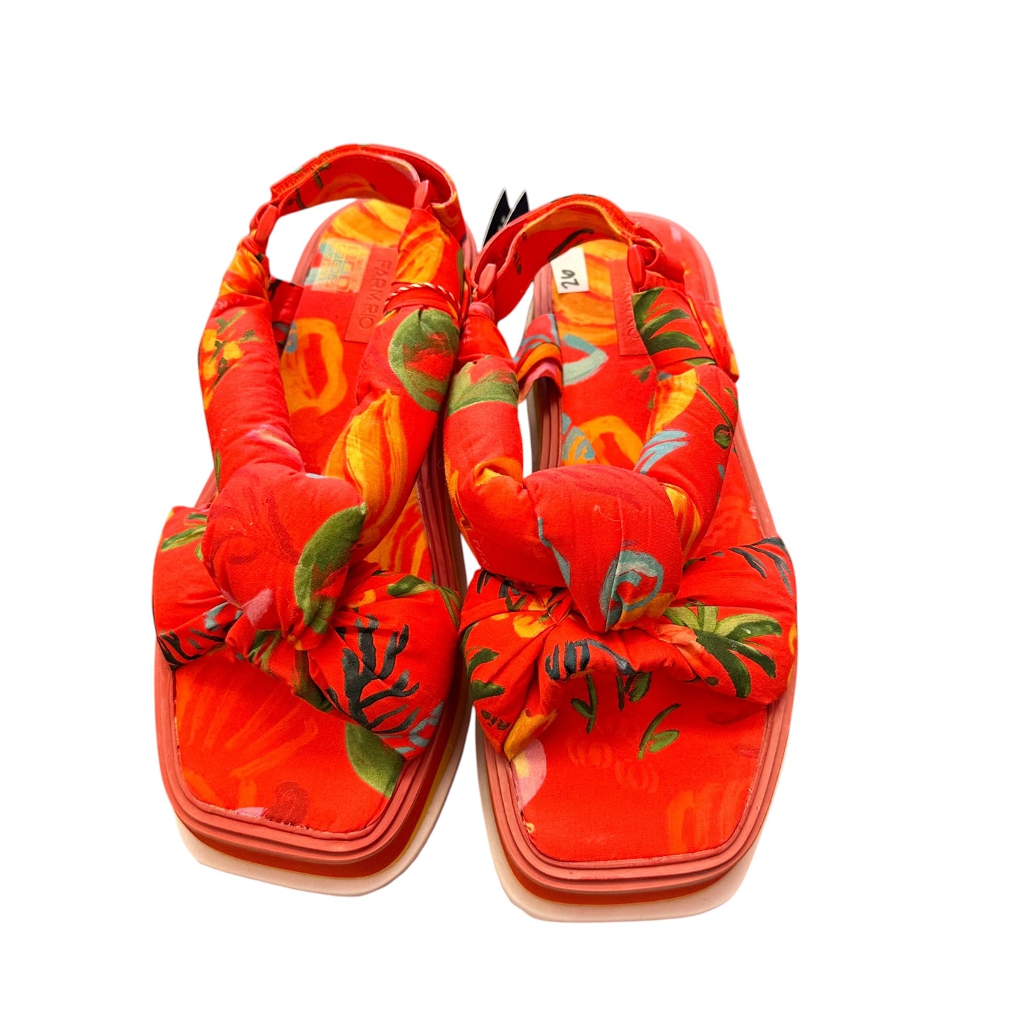 FARM RIO RED FRUIT SANDALS NWB 26 SZ 10