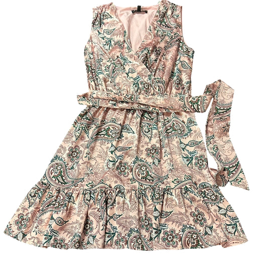 SAM EDLEMAN WRAP DRESS ROSE FLORAL BELTED NWTO 158 SZ 4