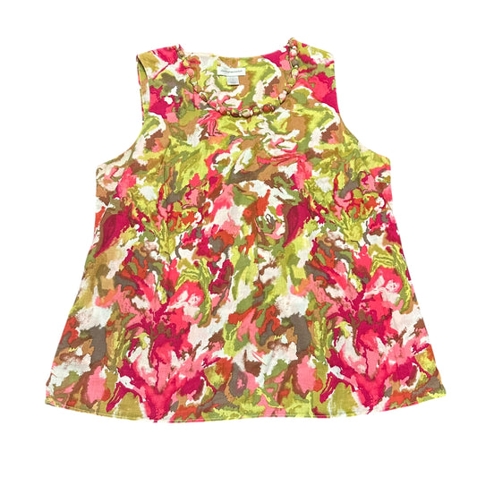 CHRISTOPHER BANKS COLORFULLY FLORAL BLOUSE  LARGE