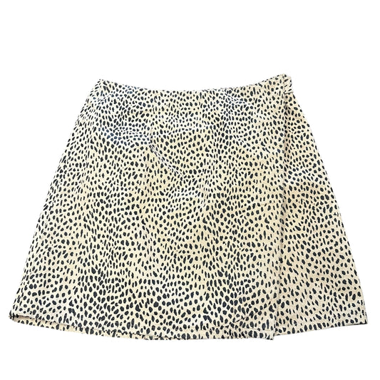 TOSHA POLIZZI ANIMAL PRINT LEATHER SKIRT 100 SZ 10