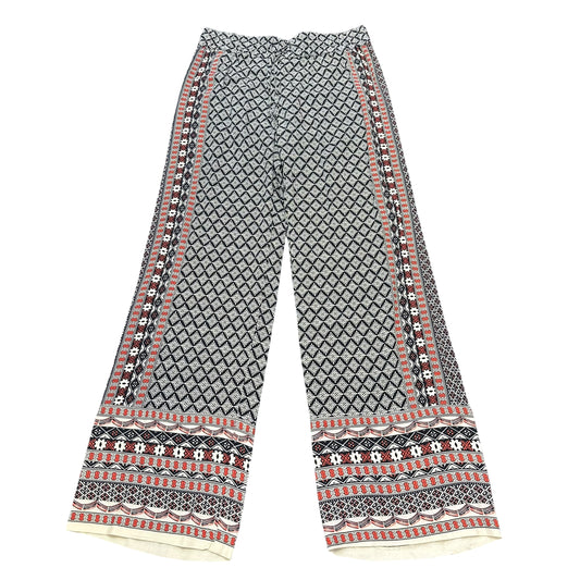 LUCY & LAUREL WHITE BLACK BOHO PANTS PULL ON 100 SMALL