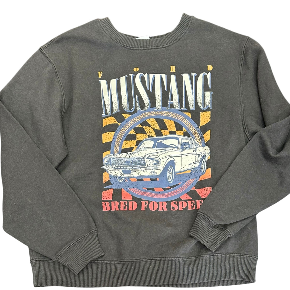 FORD MUSTANG GRAY CREWNECK SWEATSHIRT 289 MEDIUM