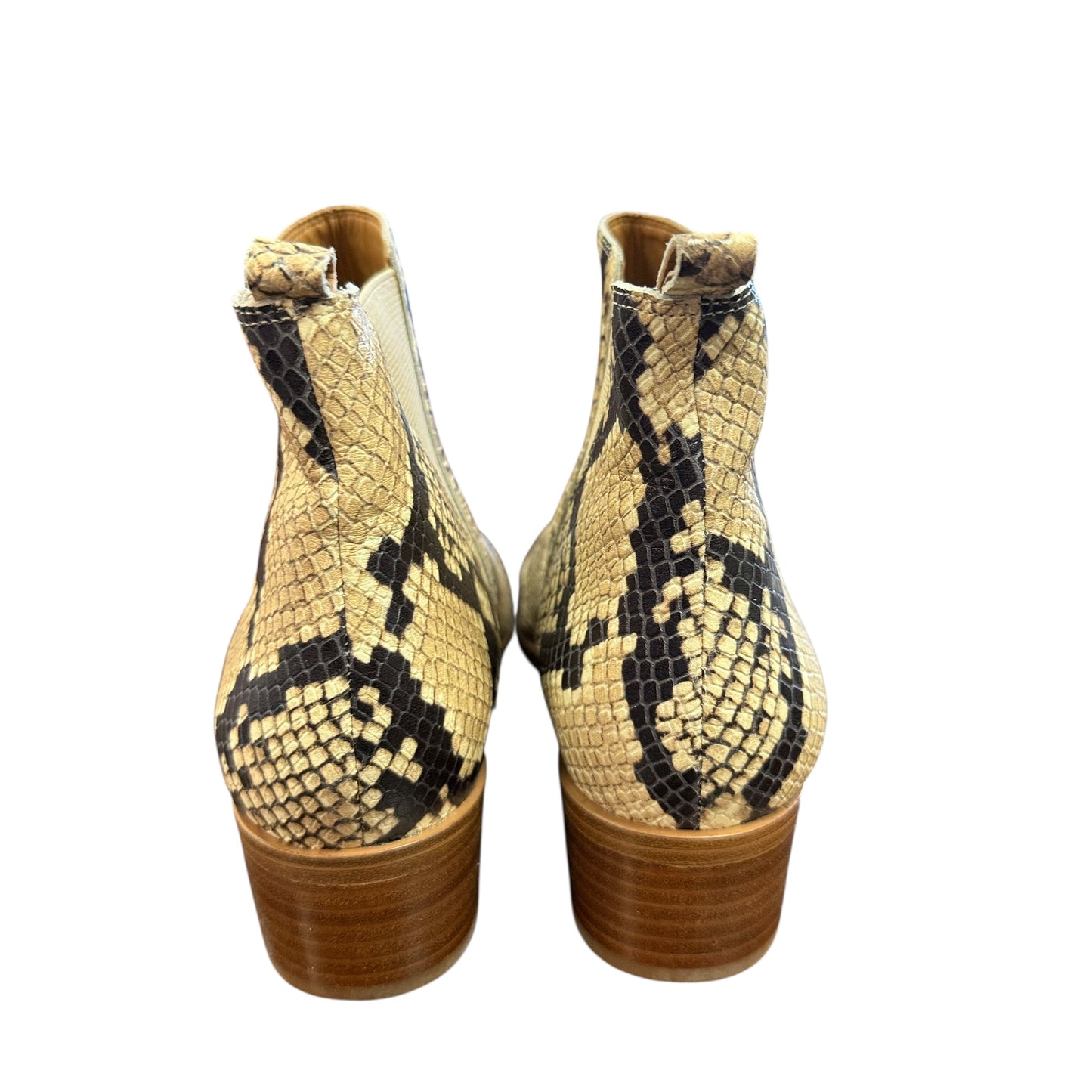 MARC FISHER LTD YALE POINTY TOE CHELSEA BOOT SNAKESKIN PRINT NEW 100 SZ 7.5