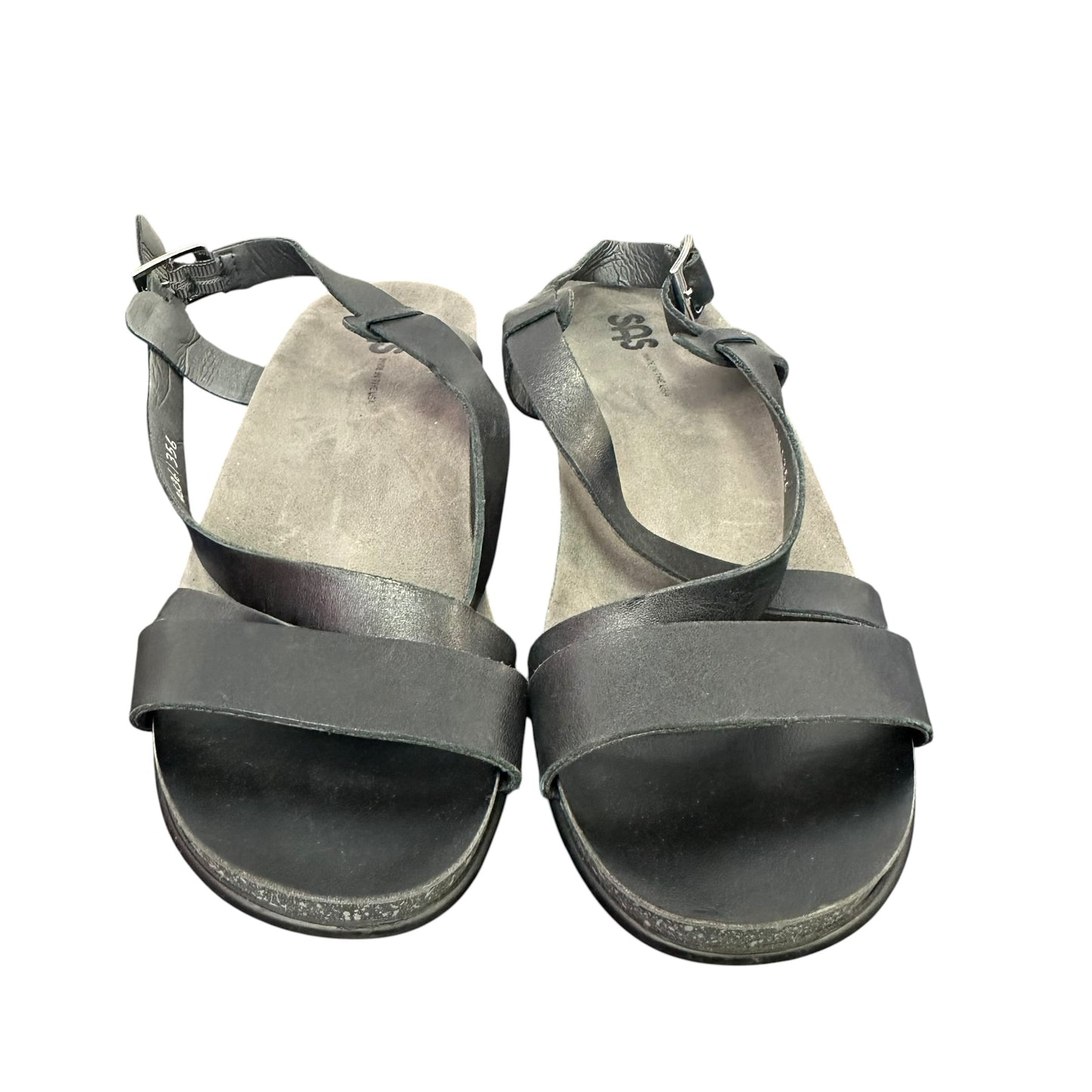 SAS BLACK LEATHER HEELS NEW 134 SZ 8