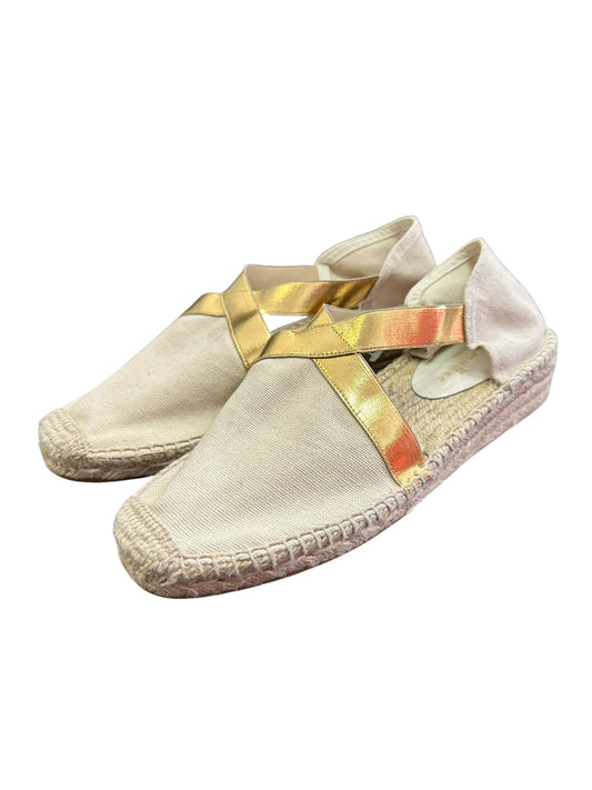 BETTYE MUELLER METALLIC GOLD ESPADRILLES FLAT SHOES 100 SZ 9
