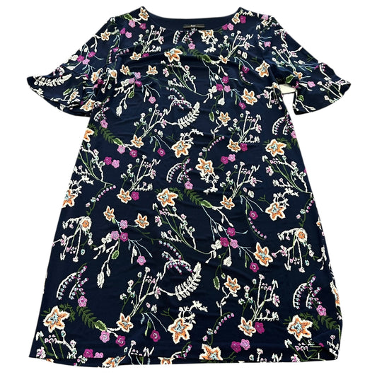 R&K NAVY FLORAL SHIFT DRESS 232 SZ 12
