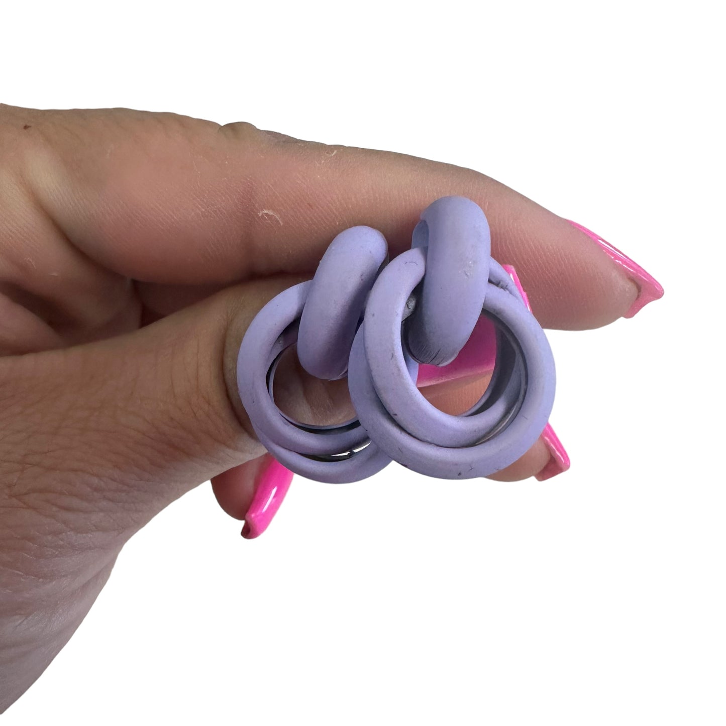 PURPLE KNOT EARRINGS - 100