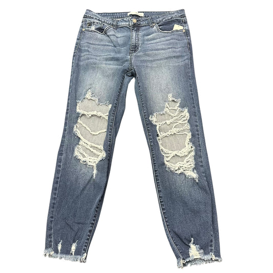 KANCAN DENIM BLUE JEANS DISTRESSED SKINNY 164 SZ 15