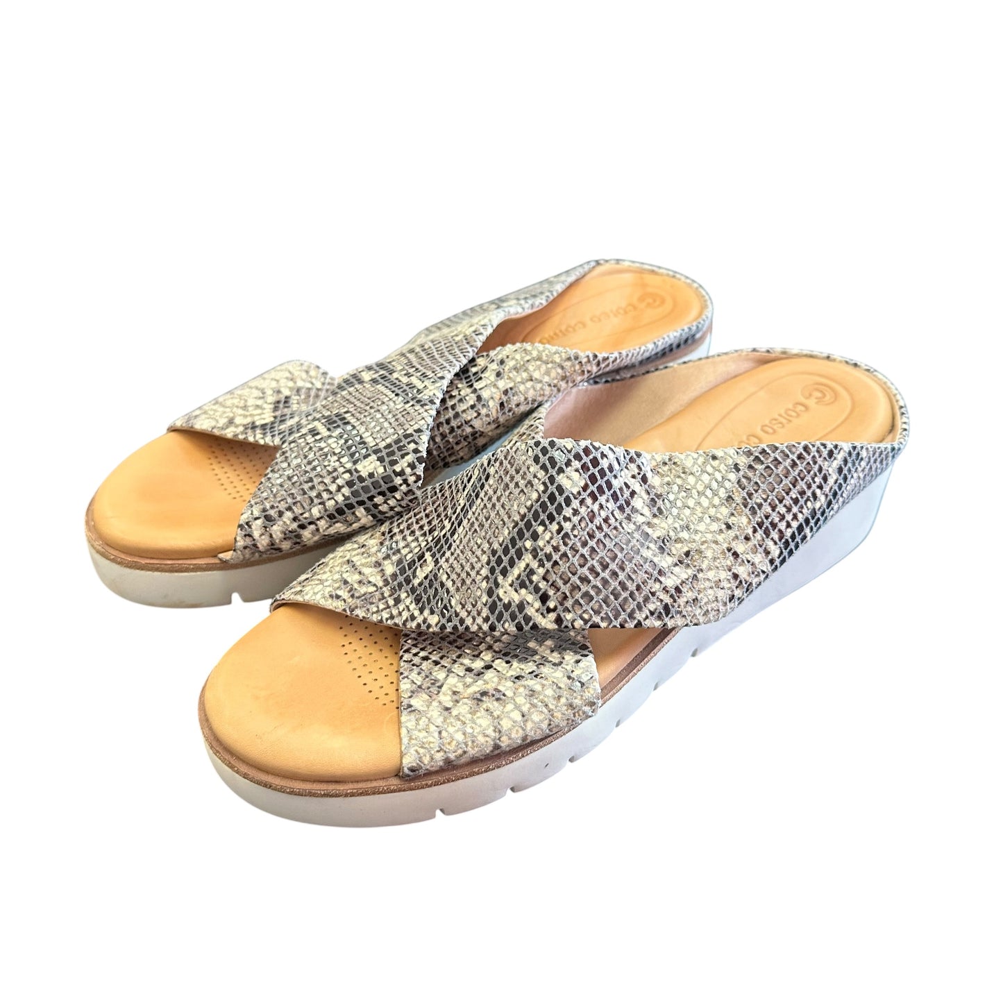 CORSCO COMO SNAKESKIN SANDALS 169 SZ 7