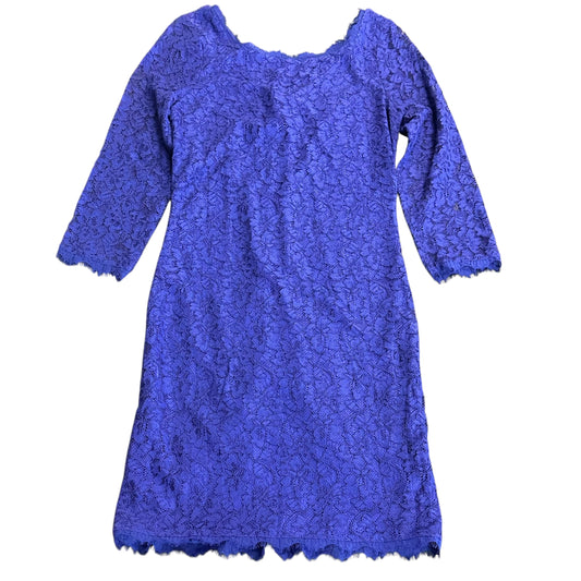 DIANE VON FURSTENBURG ZARITA LACE DRESS VIVID BLUE 249 SZ 10