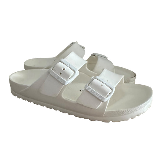 BIRKENSTOCK WHITE RUBBER ARIZONA SANDALS SZ 6