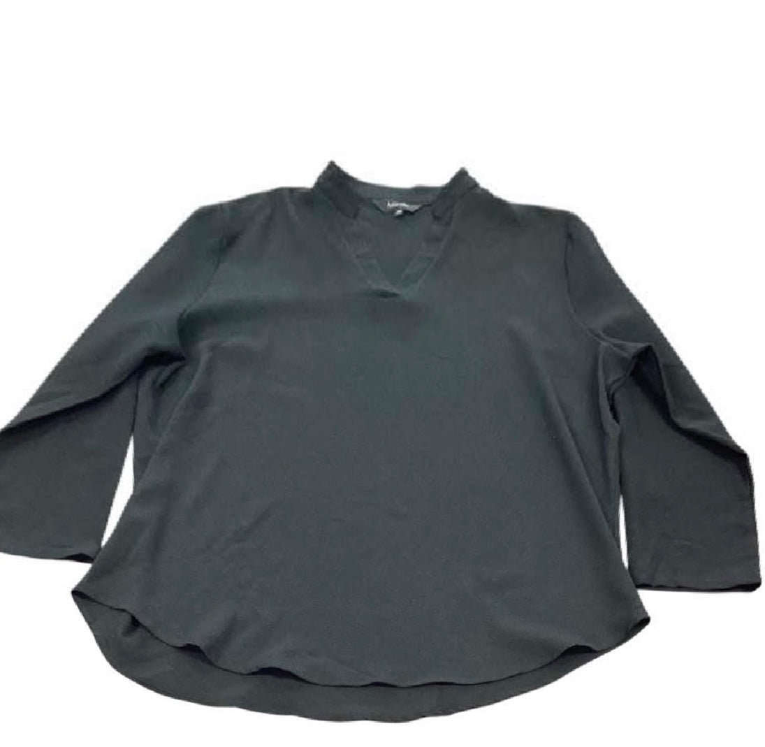 AMARYLLIS BLACK POPOVER TUNIC BLOUSE 3X