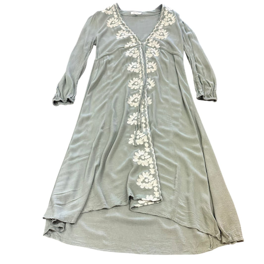 WISHLIST SAGE GREEN EMBROIDERED DRESS 139 SMALL