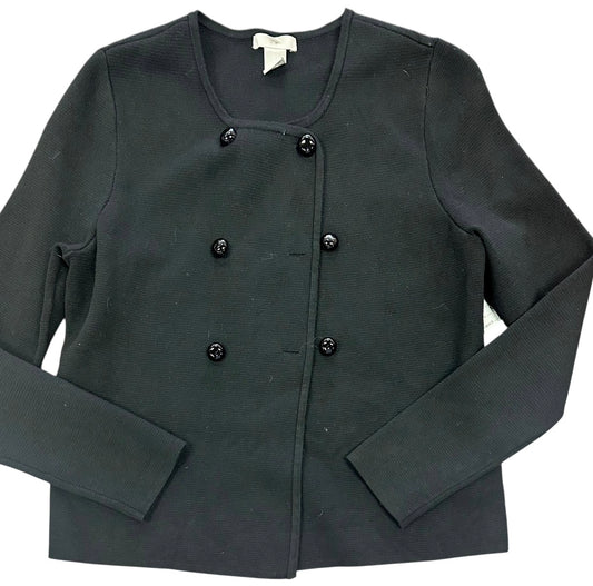 H&M BLACK KNIT JACKET 100 MEDIUM
