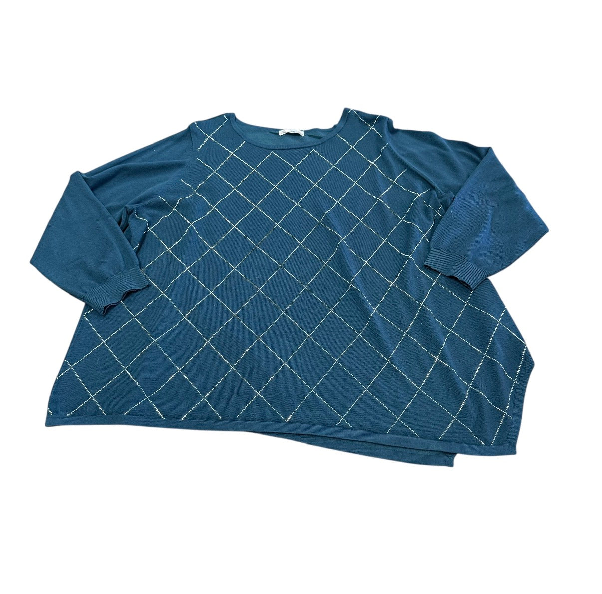 89TH & MADISON BLUE EMBELLISHED SWEATER 219 3X