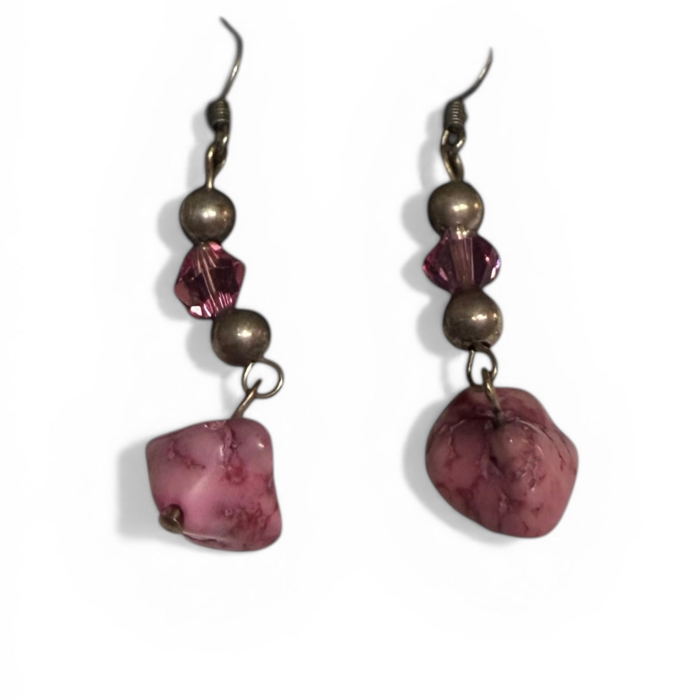 PINK ROCK HOOK EARRINGS 143 OS
