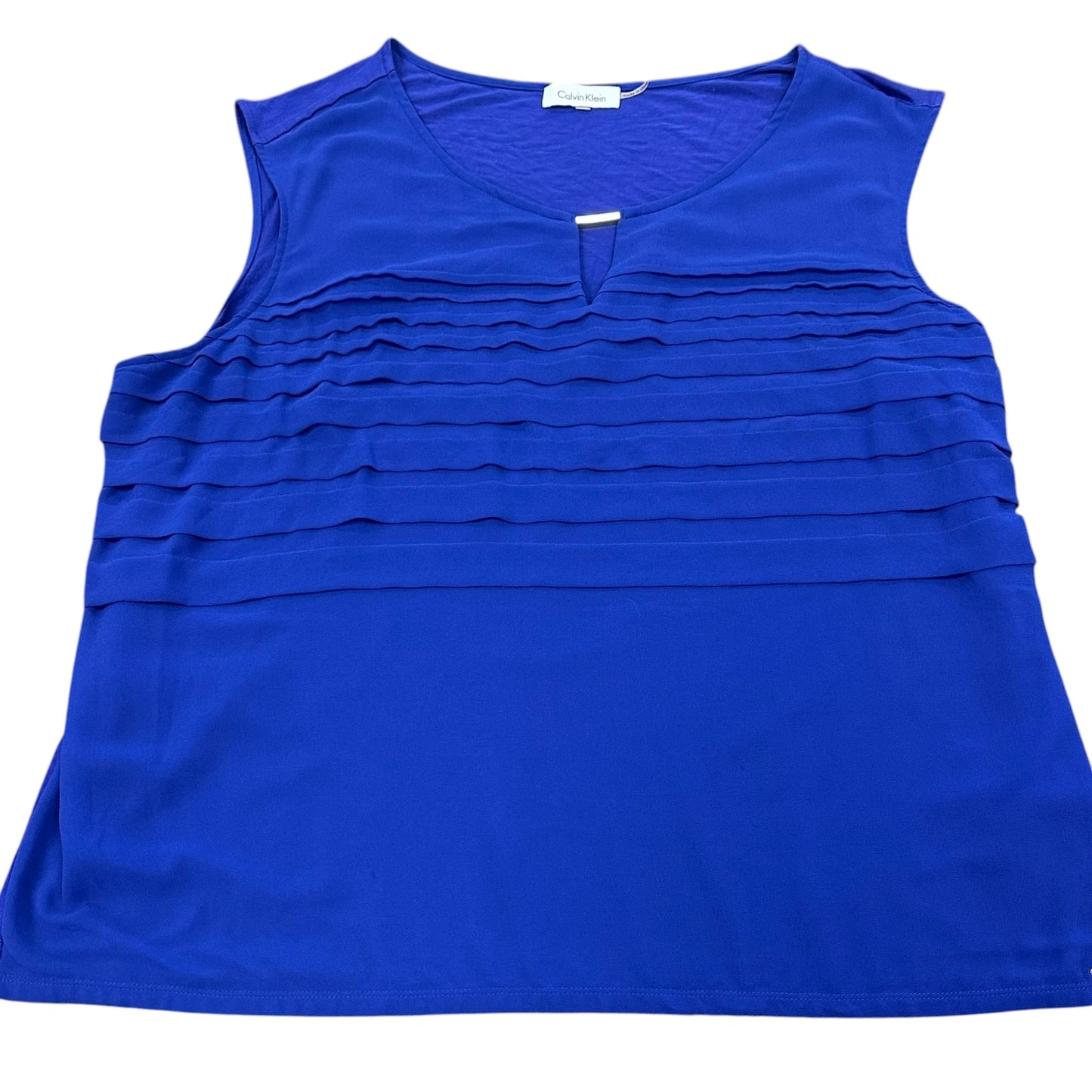 CALVIN KLEIN BLUE SLEEVELESS BLOUSE 54 2X