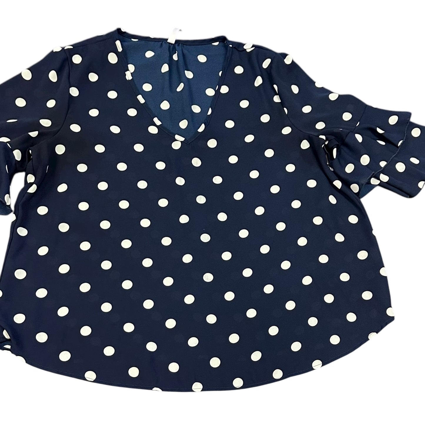 WATERMELON NAVY WHITE POLKA DOT BLOUSE 85 2X