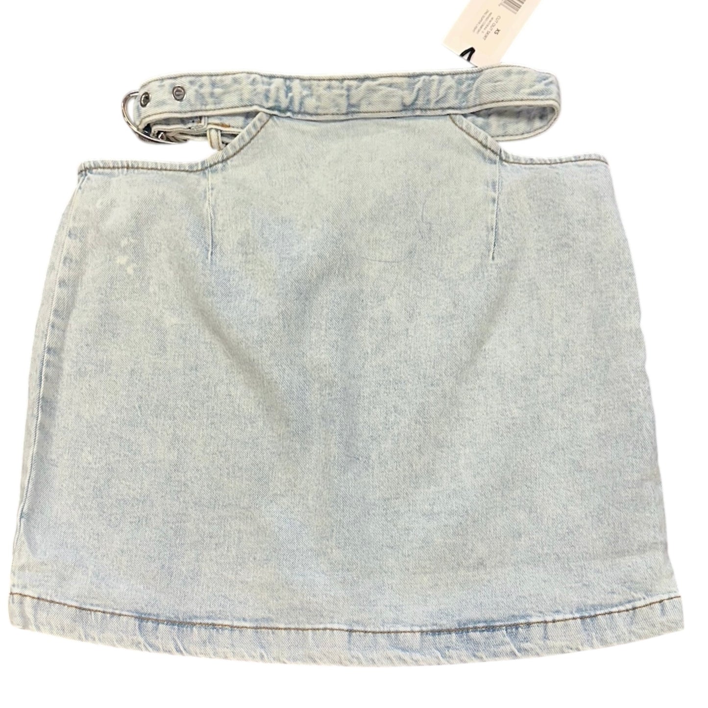 WE WORE WHAT DENIM CUT OUT SKIRT 100 NWT XS