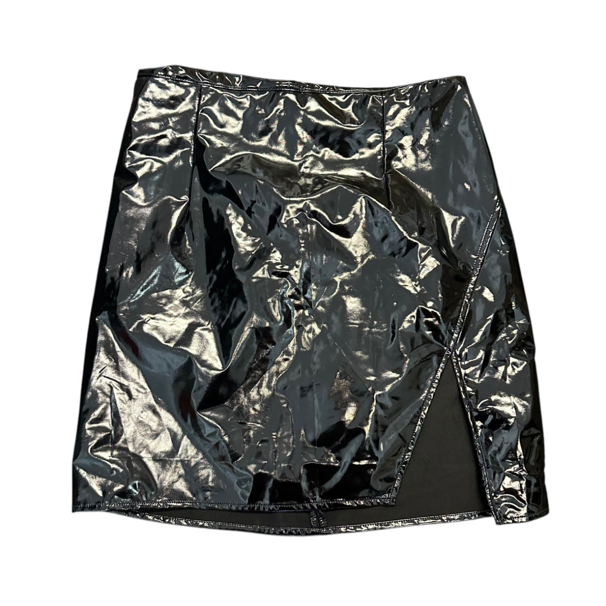 DEAR DANCE PATENT LEATHER BLACK SKIRT - LARGE - 143