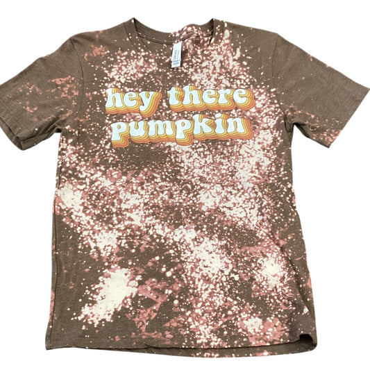 HEY THERE PUMPKIN BLEACHED T-SHIRT 100 SMALL