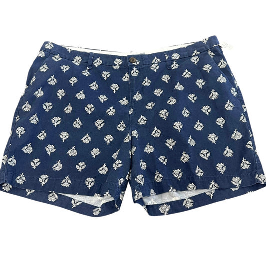 OLD NAVY WHITE NAVY PRINT SHORTS 154 Sz 14