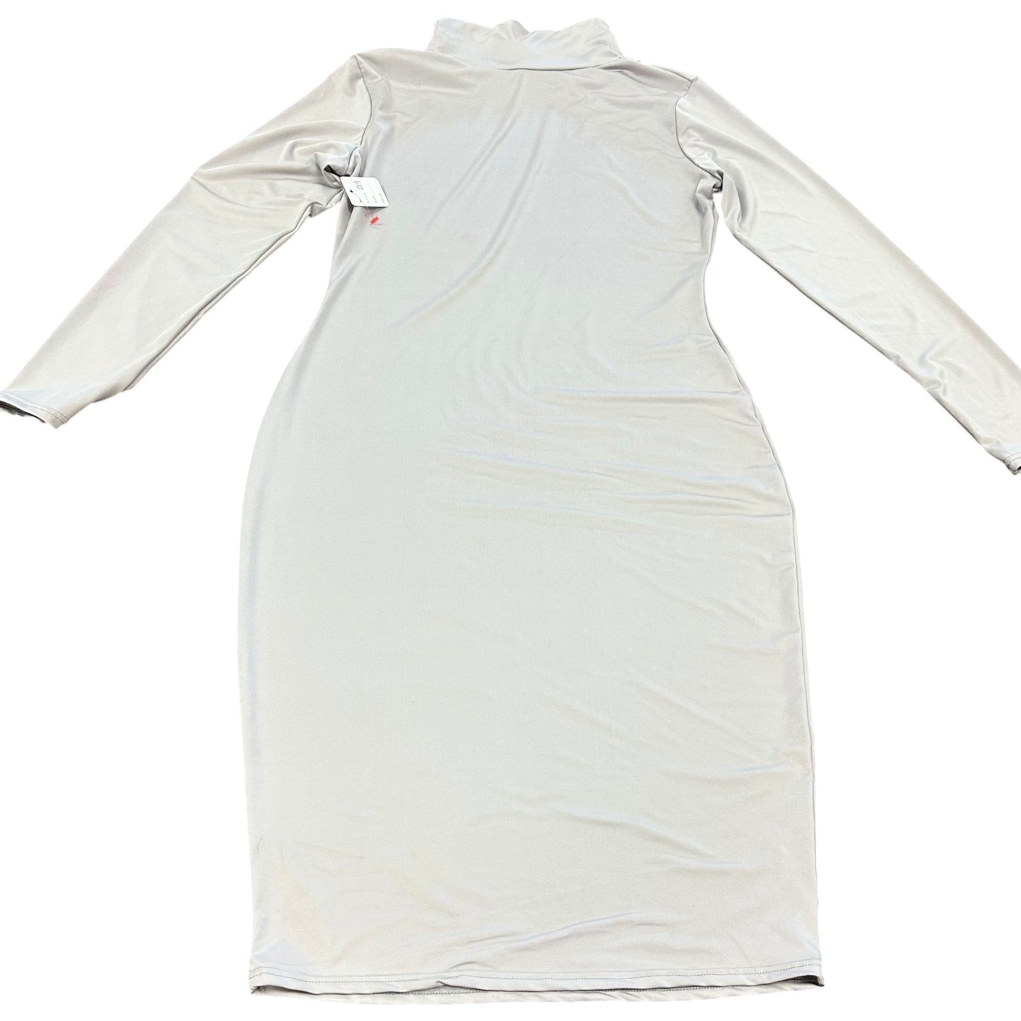 TAUPE MIDI TURTLENECK DRESS 219 UNTREATED SPOT 2XL