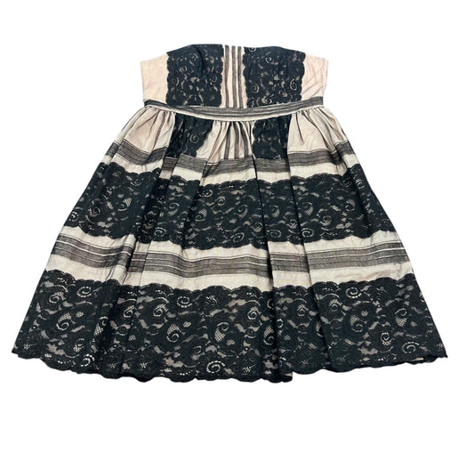 AIDEN BLACK LACE STRAPLESS DRESS 58 Sz 10