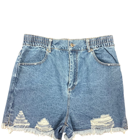 NEW IN HIGH WAISTED DENIM SHORTS 91 NWT LARGE