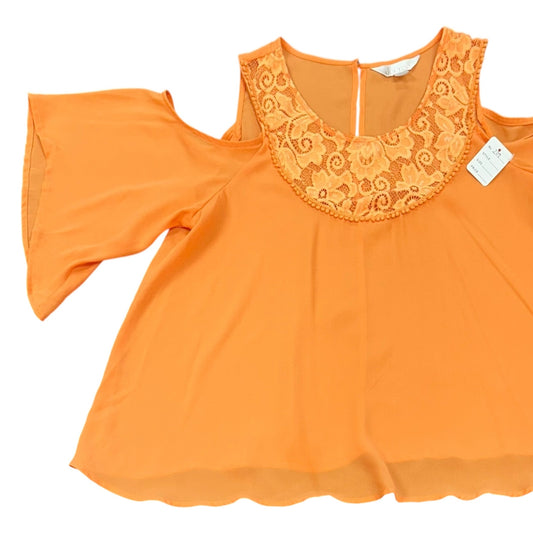 DECREE ORANGE COLD SHOULDER BLOUSE 229 XL
