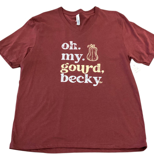 OH MY GOURD BECKY MAROON TSHIRT 62 XL