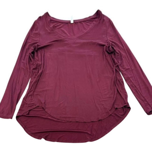 ZENANA PREMIUM MAROON LONG SLEEVE TOP 125 XL