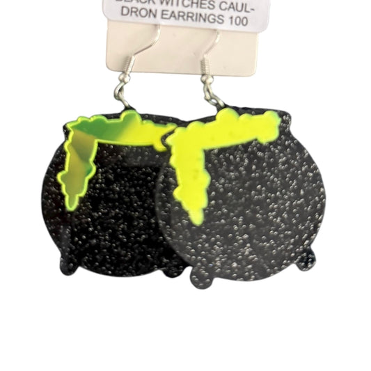 BLACK WITCHES CAULDRON EARRINGS 100