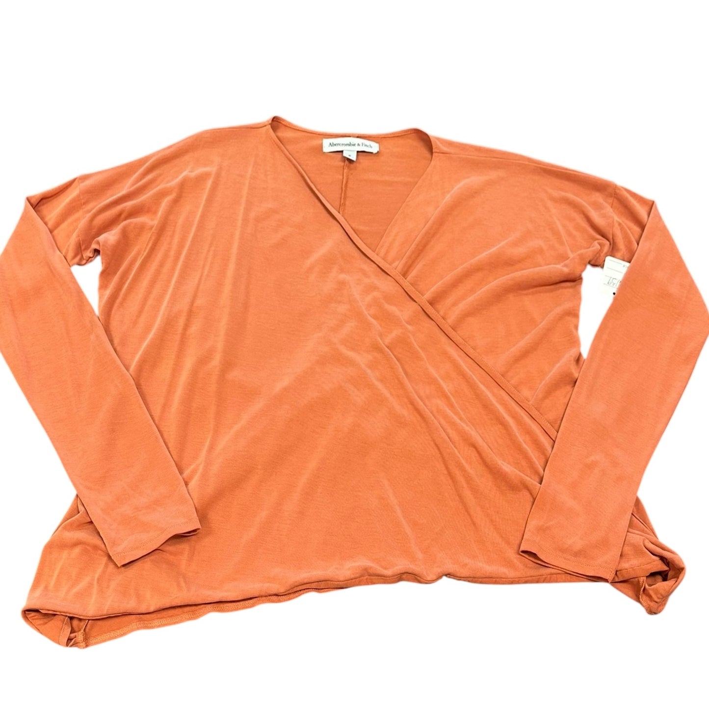 ABERCROMBIE & FITCH ORANGE LONG SLEEVE BLOUSE 139 SMALL