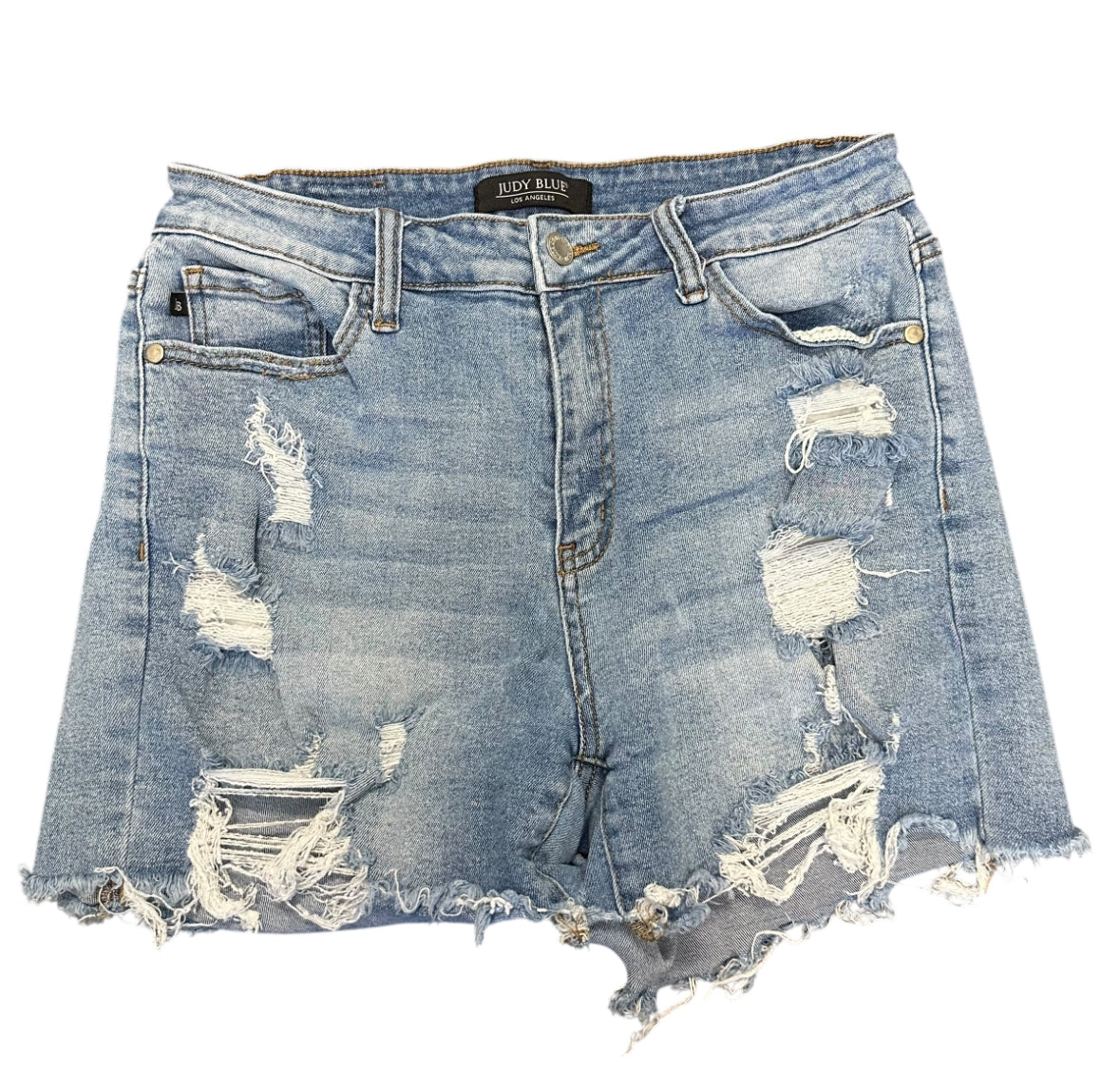 JUDY BLUE CUTOFF DENIM SHORTS - LARGE - 8