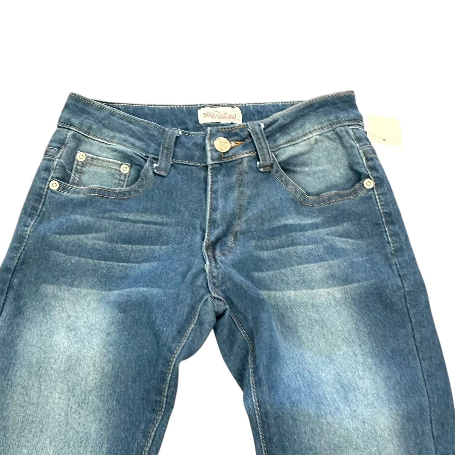 RED BOTTOMS DENIM FLARE BLUE JEANS 233 SZ 1