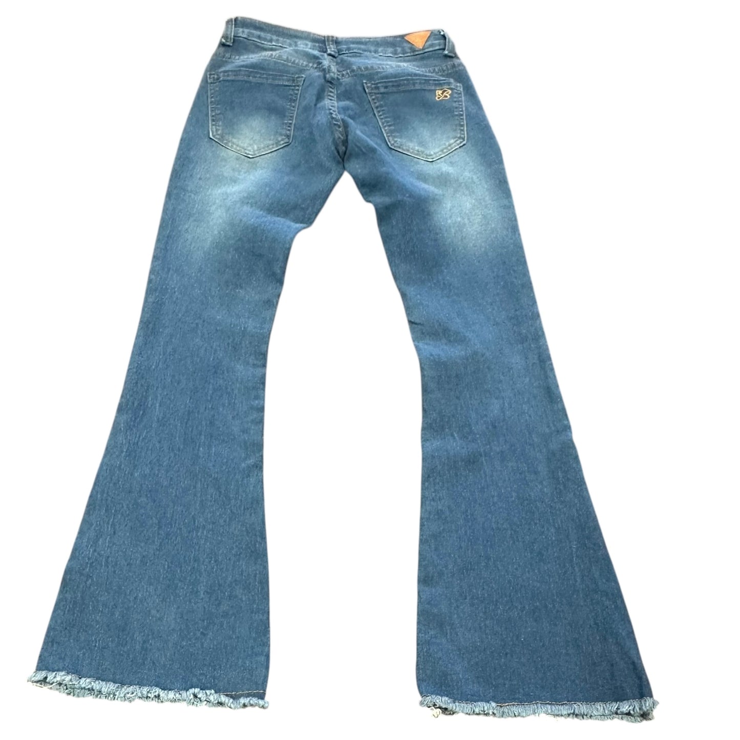 RED BOTTOMS DENIM FLARE BLUE JEANS 233 SZ 1