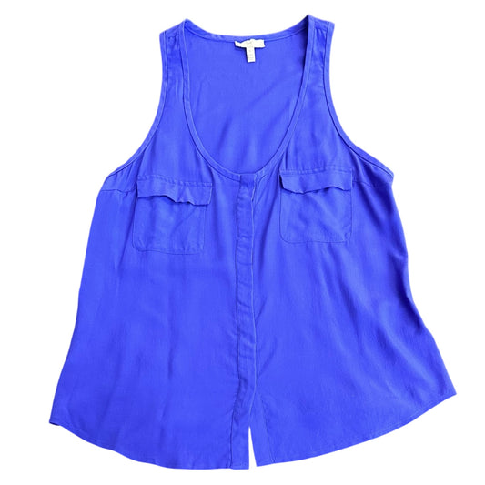 JOIE BLUE 100% SILK BLOUSE SLEEVELESS 100 SMALL