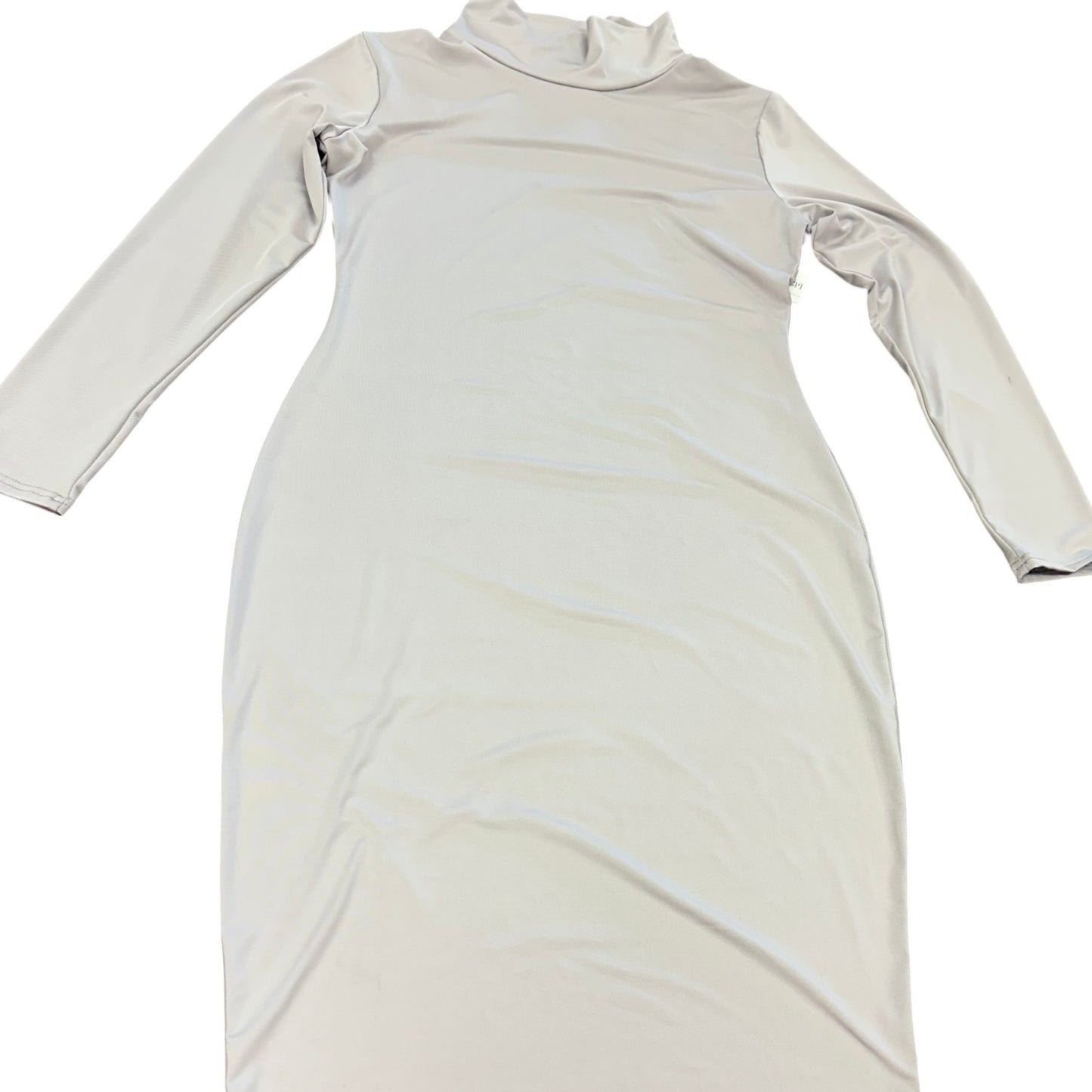 TAUPE MIDI TURTLENECK DRESS 219 UNTREATED SPOT 2XL