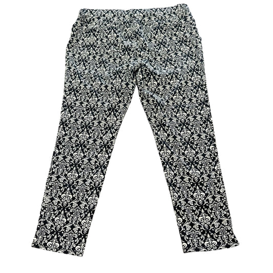 TERRA SKY BLACK WHITE PULL ON JEGGINGS 85 1X