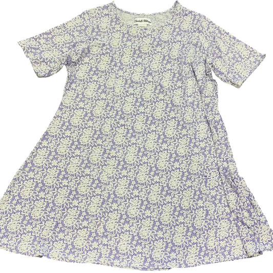 ELIZABETH WILLIAMS PURPLE WHITE DRESS 85 2X