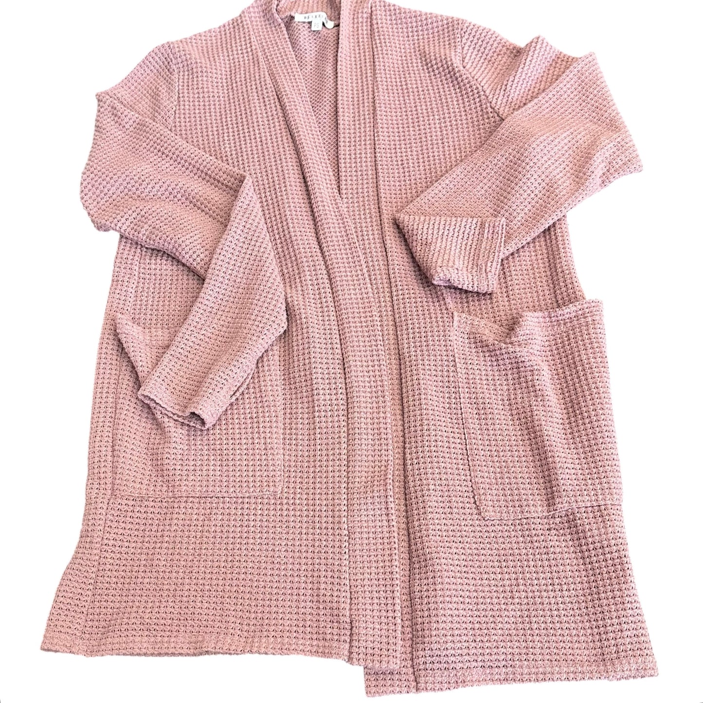 BLAKELY MAUVE WAFFLE KNIT OPEN CARDIGAN 7 OSFM