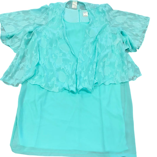 BLAIR TEAL DRESS W SHEER CARDIGAN 85 22W
