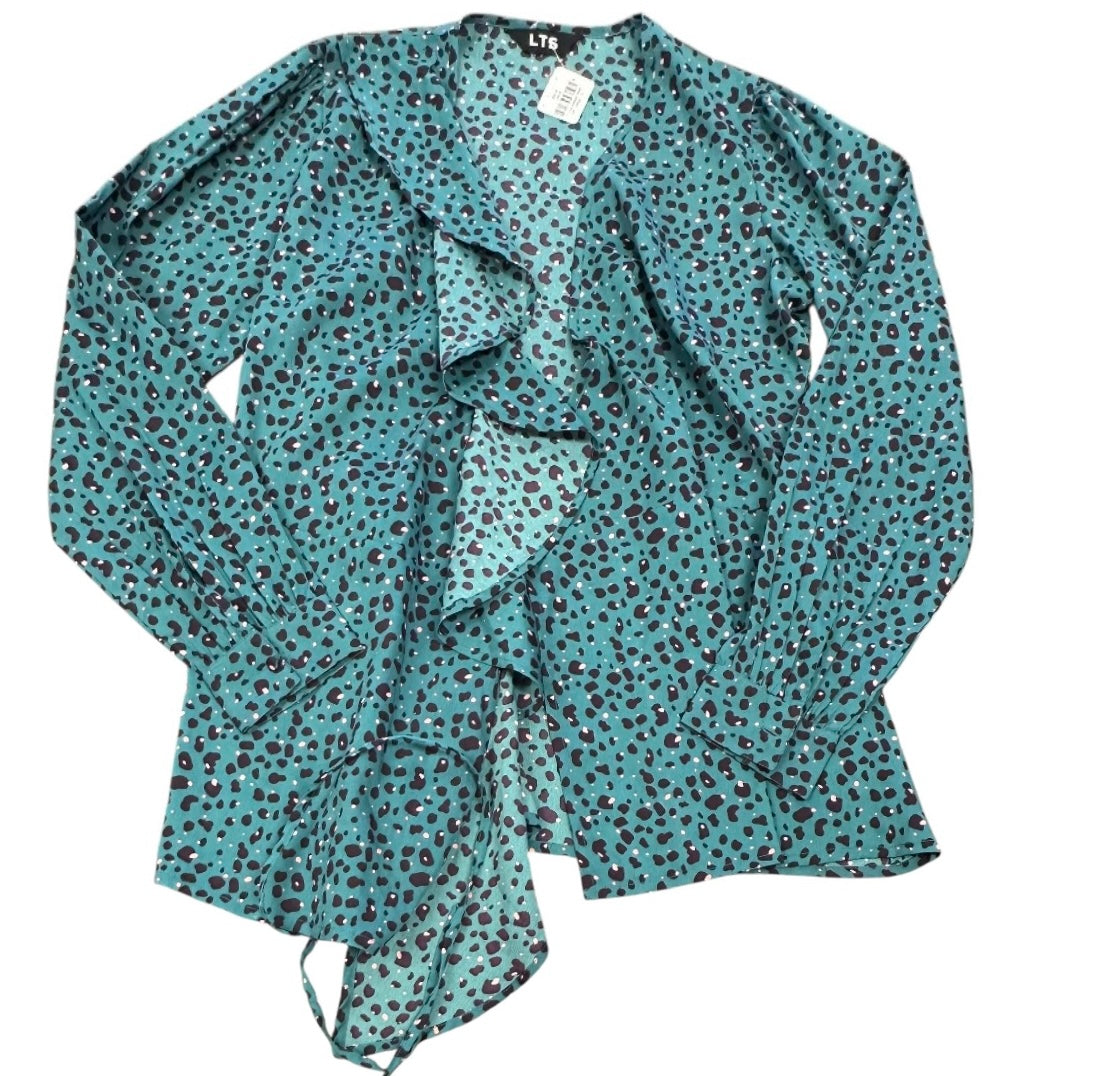 LTS TEAL ANIMAL PRINT TOP 15 LARGE