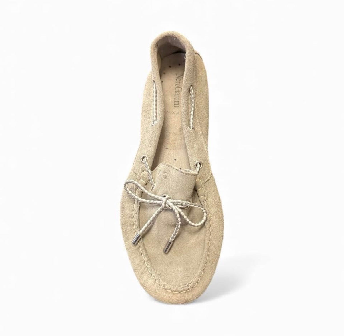 NERO GIARDINI ITALY SUEDE LEATHER LOAFERS FLATS 161 Sz 9.5